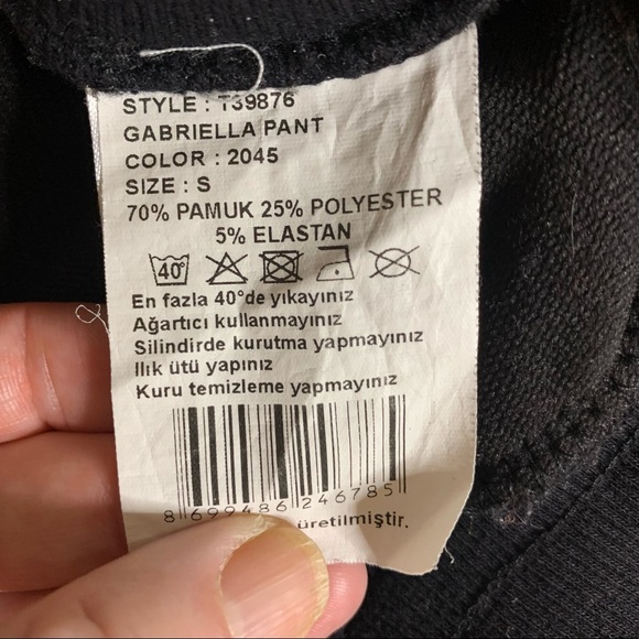 Hummel Athletic Track Pants Black Grey Straight Leg Cotton Blend Women’s Small - Picture 11 of 13